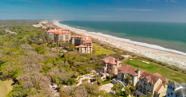 Amelia Island coastline aerial